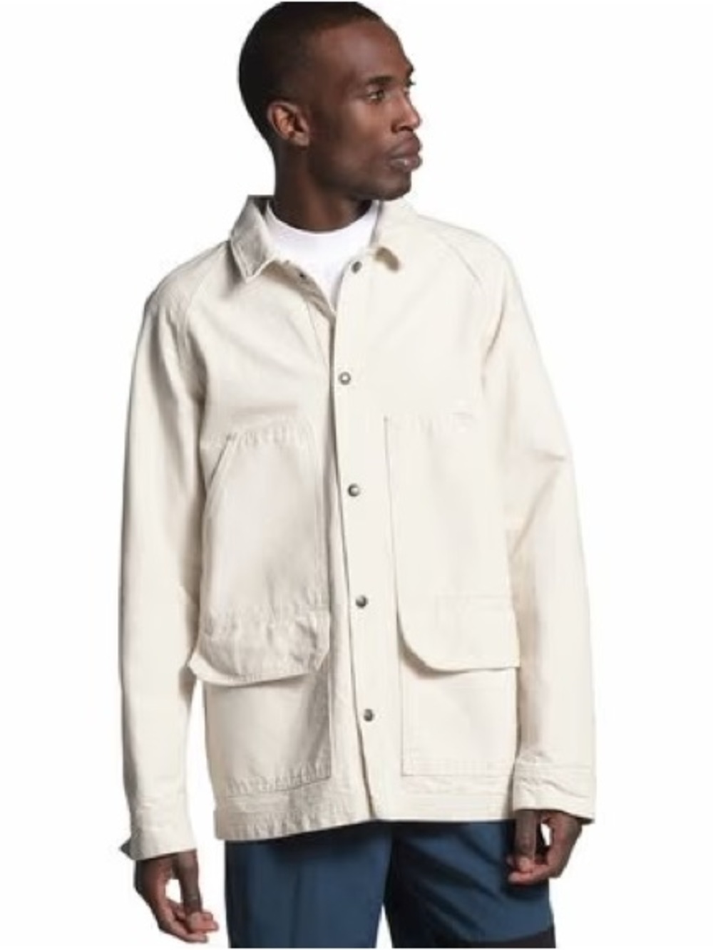 The North Face Outerlands Worker Jacket White Raw Canvas Sz XL